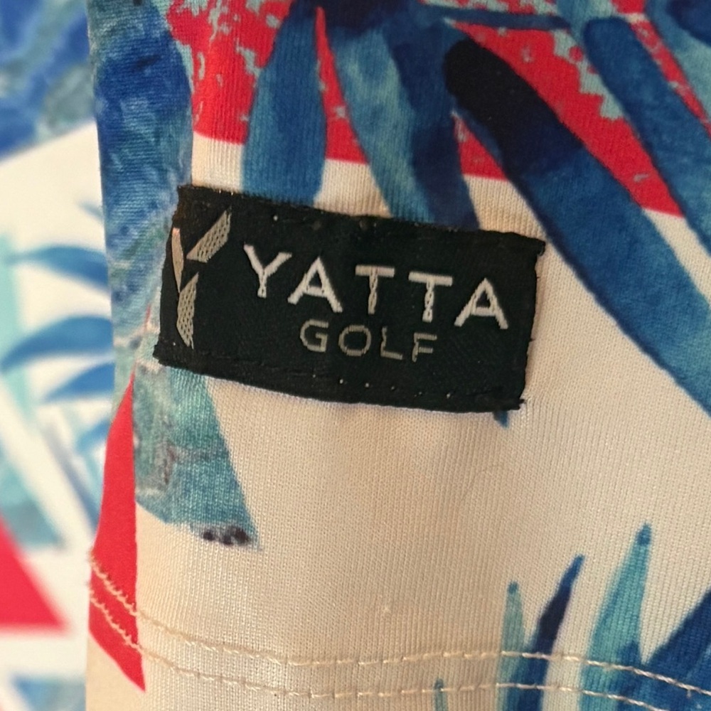 🏌️‍♂️ Yatta Golf Polo – Men’s Large – Tropical Print Performance Shirt 🌴🌊 - Picture 4 of 7